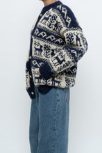 Load image into Gallery viewer, Vintage x Handknit Patterned Wool Cardigan (XS-L)