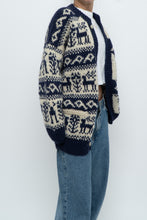 Load image into Gallery viewer, Vintage x Handknit Patterned Wool Cardigan (XS-L)