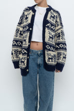 Load image into Gallery viewer, Vintage x Handknit Patterned Wool Cardigan (XS-L)