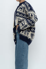 Load image into Gallery viewer, Vintage x Handknit Patterned Wool Cardigan (XS-L)
