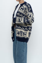 Load image into Gallery viewer, Vintage x Handknit Patterned Wool Cardigan (XS-L)
