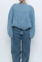 Load image into Gallery viewer, Vintage x Handknit Blue Pearl Sweater (XS-L)