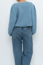 Load image into Gallery viewer, Vintage x Handknit Blue Pearl Sweater (XS-L)