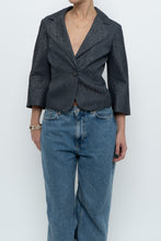 Load image into Gallery viewer, Vintage x NINE WEST Silver Cotton-blend Cropped Blazer (XS-M)