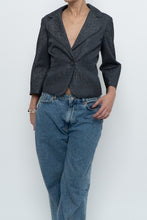 Load image into Gallery viewer, Vintage x NINE WEST Silver Cotton-blend Cropped Blazer (XS-M)