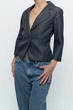 Load image into Gallery viewer, Vintage x NINE WEST Silver Cotton-blend Cropped Blazer (XS-M)