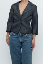 Load image into Gallery viewer, Vintage x NINE WEST Silver Cotton-blend Cropped Blazer (XS-M)