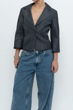 Load image into Gallery viewer, Vintage x NINE WEST Silver Cotton-blend Cropped Blazer (XS-M)