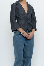 Load image into Gallery viewer, Vintage x NINE WEST Silver Cotton-blend Cropped Blazer (XS-M)