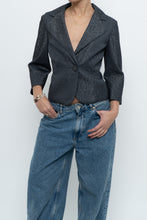 Load image into Gallery viewer, Vintage x NINE WEST Silver Cotton-blend Cropped Blazer (XS-M)