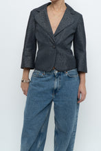 Load image into Gallery viewer, Vintage x NINE WEST Silver Cotton-blend Cropped Blazer (XS-M)