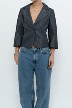 Load image into Gallery viewer, Vintage x NINE WEST Silver Cotton-blend Cropped Blazer (XS-M)