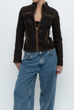 Load image into Gallery viewer, Vintage x DANIER LEATHER Brown Suede Fitted Jacket (XXS, XS)