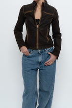 Load image into Gallery viewer, Vintage x DANIER LEATHER Brown Suede Fitted Jacket (XXS, XS)