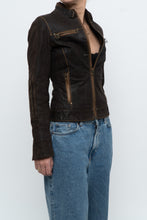 Load image into Gallery viewer, Vintage x DANIER LEATHER Brown Suede Fitted Jacket (XXS, XS)