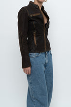 Load image into Gallery viewer, Vintage x DANIER LEATHER Brown Suede Fitted Jacket (XXS, XS)