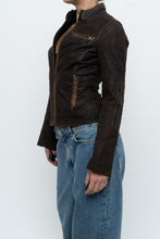 Load image into Gallery viewer, Vintage x DANIER LEATHER Brown Suede Fitted Jacket (XXS, XS)