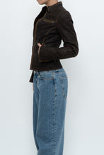 Load image into Gallery viewer, Vintage x DANIER LEATHER Brown Suede Fitted Jacket (XXS, XS)