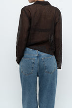 Load image into Gallery viewer, Vintage x Sheer Brown Embroidered Blouse (S-L)