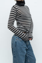 Load image into Gallery viewer, Vintage x LINE Pure Cashmere Striped Turtleneck Dress (XS, S)