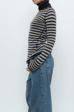 Load image into Gallery viewer, Vintage x LINE Pure Cashmere Striped Turtleneck Dress (XS, S)