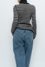 Load image into Gallery viewer, Vintage x LINE Pure Cashmere Striped Turtleneck Dress (XS, S)