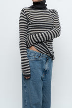 Load image into Gallery viewer, Vintage x LINE Pure Cashmere Striped Turtleneck Dress (XS, S)
