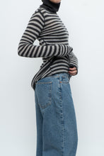 Load image into Gallery viewer, Vintage x LINE Pure Cashmere Striped Turtleneck Dress (XS, S)