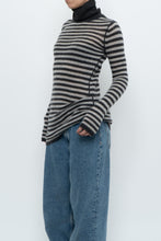 Load image into Gallery viewer, Vintage x LINE Pure Cashmere Striped Turtleneck Dress (XS, S)