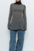 Load image into Gallery viewer, Vintage x LINE Pure Cashmere Striped Turtleneck Dress (XS, S)