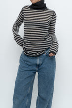 Load image into Gallery viewer, Vintage x LINE Pure Cashmere Striped Turtleneck Dress (XS, S)