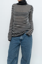 Load image into Gallery viewer, Vintage x LINE Pure Cashmere Striped Turtleneck Dress (XS, S)