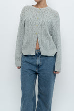 Load image into Gallery viewer, Vintage x Made in UK x MARKS &amp; SPENCER Pale Green Cotton Cardigan (XS-L)