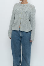 Load image into Gallery viewer, Vintage x Made in UK x MARKS &amp; SPENCER Pale Green Cotton Cardigan (XS-L)