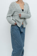 Load image into Gallery viewer, Vintage x Made in UK x MARKS &amp; SPENCER Pale Green Cotton Cardigan (XS-L)