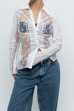 Load image into Gallery viewer, Vintage x MERCER &amp; MADISON White Lace Cotton Beaded Blouse (M)