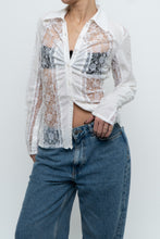 Load image into Gallery viewer, Vintage x MERCER &amp; MADISON White Lace Cotton Beaded Blouse (M)
