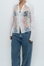 Load image into Gallery viewer, Vintage x MERCER &amp; MADISON White Lace Cotton Beaded Blouse (M)