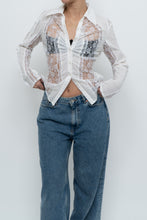 Load image into Gallery viewer, Vintage x MERCER &amp; MADISON White Lace Cotton Beaded Blouse (M)