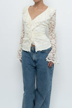 Load image into Gallery viewer, Vintage x Made in USA x BELLISSIMA Cream Lace Blouse (M, L)