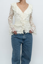 Load image into Gallery viewer, Vintage x Made in USA x BELLISSIMA Cream Lace Blouse (M, L)