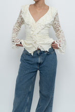Load image into Gallery viewer, Vintage x Made in USA x BELLISSIMA Cream Lace Blouse (M, L)