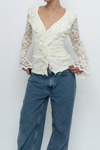Load image into Gallery viewer, Vintage x Made in USA x BELLISSIMA Cream Lace Blouse (M, L)