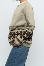 Load image into Gallery viewer, Vintage x Beige Patterned Wool Handknit Cardigan (XS-L)