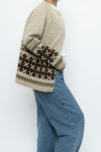 Load image into Gallery viewer, Vintage x Beige Patterned Wool Handknit Cardigan (XS-L)