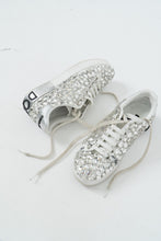 Load image into Gallery viewer, DOLCE &amp; GABBANA x Rhinestone White Leather Platform Sneakers (8, 8.5)