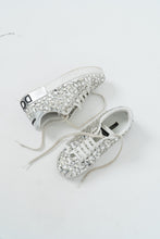 Load image into Gallery viewer, DOLCE &amp; GABBANA x Rhinestone White Leather Platform Sneakers (8, 8.5)