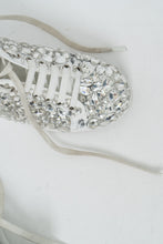 Load image into Gallery viewer, DOLCE &amp; GABBANA x Rhinestone White Leather Platform Sneakers (8, 8.5)