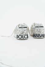 Load image into Gallery viewer, DOLCE &amp; GABBANA x Rhinestone White Leather Platform Sneakers (8, 8.5)