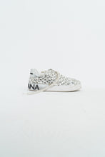 Load image into Gallery viewer, DOLCE &amp; GABBANA x Rhinestone White Leather Platform Sneakers (8, 8.5)